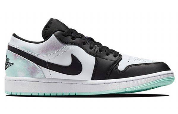 Nike Air Jordan 1 Low Tops Se Retro Basketball Shoes Herre Svarte Hvite Blå