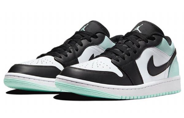 Nike Air Jordan 1 Low Tops Se Retro Basketball Shoes Herre Svarte Hvite Blå