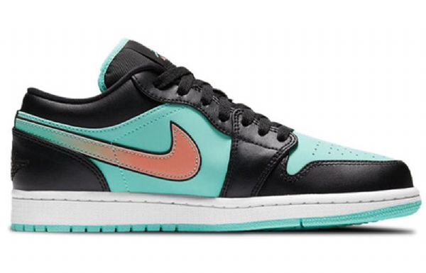 Nike Air Jordan 1 Low Tops Se Retro Basketball Shoes Herre Svarte Turkis