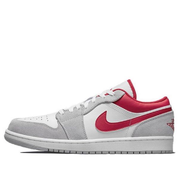 Nike Air Jordan 1 Low Tops Se Skatesko Herre Lyse Grå Rød