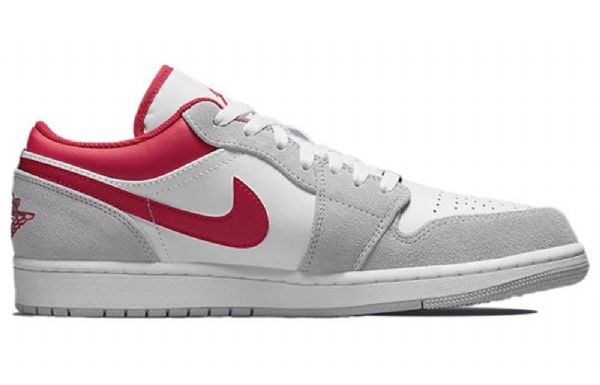 Nike Air Jordan 1 Low Tops Se Skatesko Herre Lyse Grå Rød