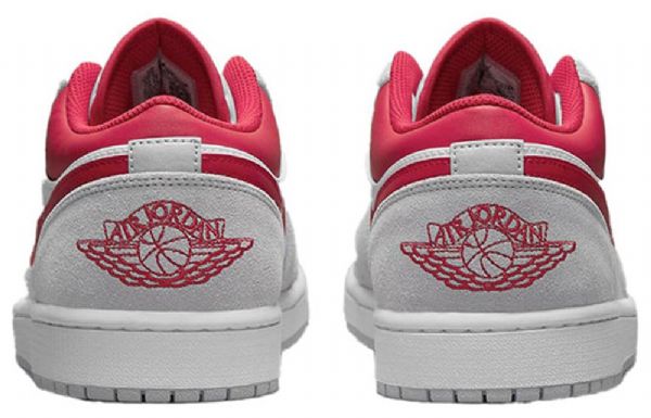 Nike Air Jordan 1 Low Tops Se Skatesko Herre Lyse Grå Rød