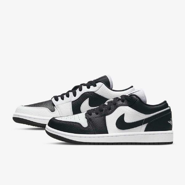Nike Air Jordan 1 Low Tops Se Sko Dame Hvite Svarte