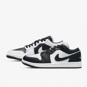 Nike Air Jordan 1 Low Tops Se Sko Dame Hvite Svarte