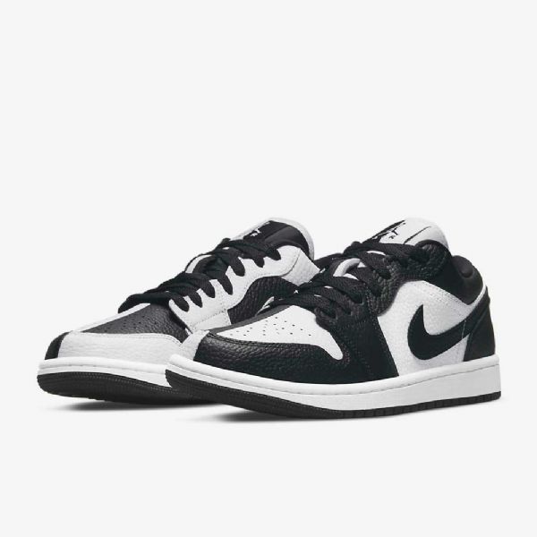 Nike Air Jordan 1 Low Tops Se Sko Dame Hvite Svarte