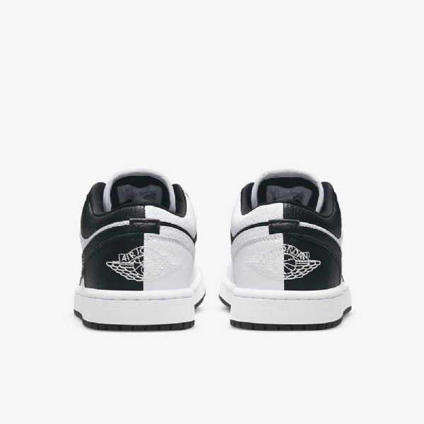 Nike Air Jordan 1 Low Tops Se Sko Dame Hvite Svarte