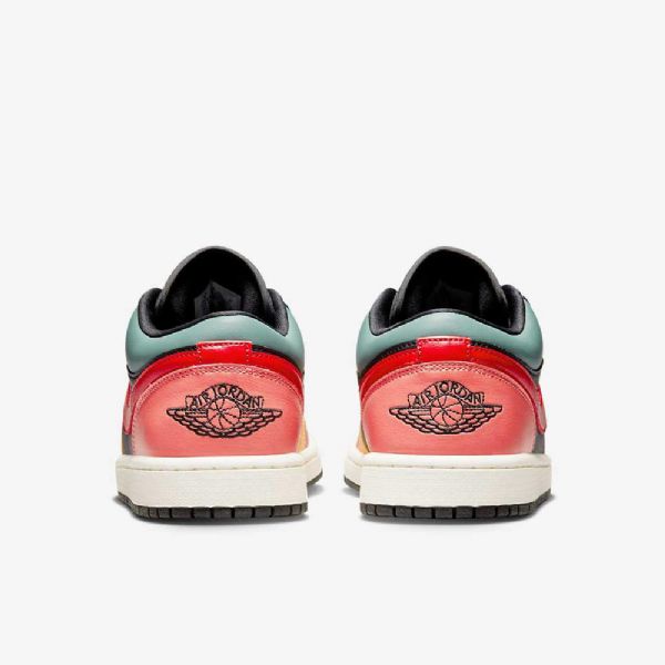 Nike Air Jordan 1 Low Tops Se Sko Dame Svarte Blå Rød