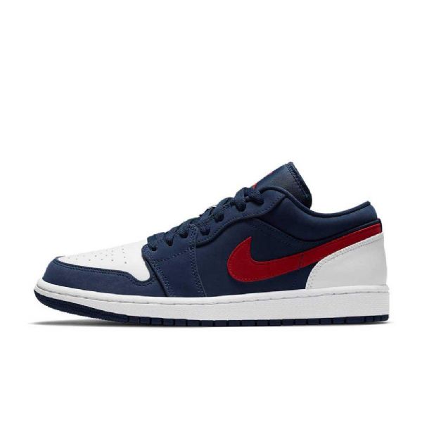 Nike Air Jordan 1 Low Tops Se Usa Sko Herre Marineblå Hvite