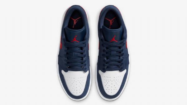 Nike Air Jordan 1 Low Tops Se Usa Sko Herre Marineblå Hvite