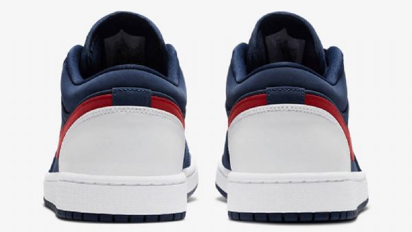 Nike Air Jordan 1 Low Tops Se Usa Sko Herre Marineblå Hvite