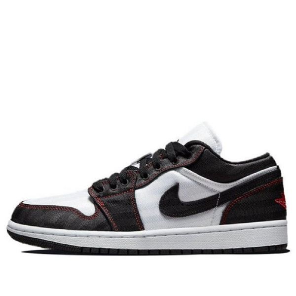 Nike Air Jordan 1 Low Tops Se Utility Retro Basketball Shoes Dame Hvite Svarte Rød