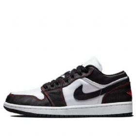 Nike Air Jordan 1 Low Tops Se Utility Retro Basketball Shoes Dame Hvite Svarte Rød
