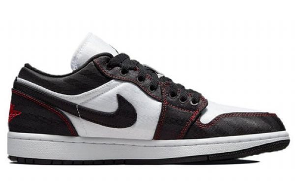 Nike Air Jordan 1 Low Tops Se Utility Retro Basketball Shoes Dame Hvite Svarte Rød
