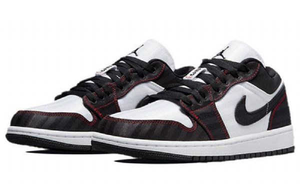 Nike Air Jordan 1 Low Tops Se Utility Retro Basketball Shoes Dame Hvite Svarte Rød