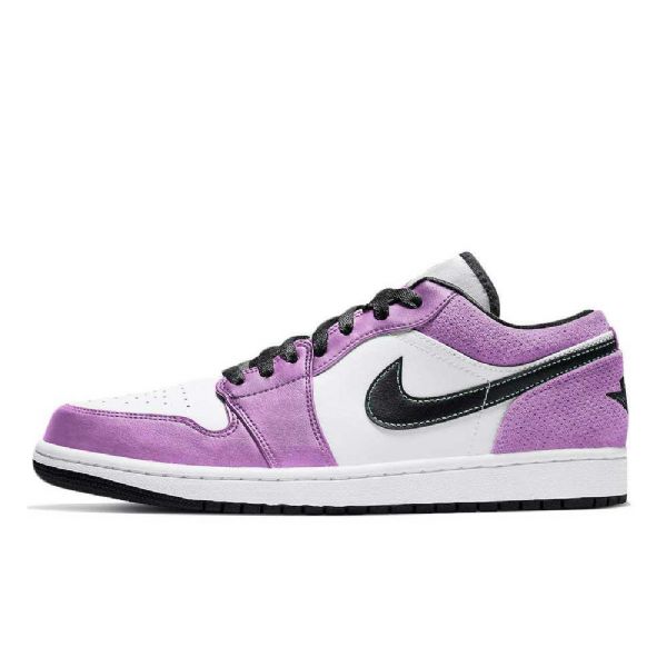 Nike Air Jordan 1 Low Tops Se Violet Shock Sko Herre Lilla Hvite