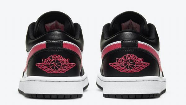 Nike Air Jordan 1 Low Tops Siren Sko Dame Svarte Hvite Rød
