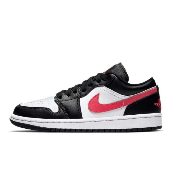 Nike Air Jordan 1 Low Tops Siren Sko Herre Svarte Hvite Rød
