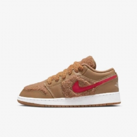 Nike Air Jordan 1 Low Tops Sko Barn Brune Rosa Rød Blå