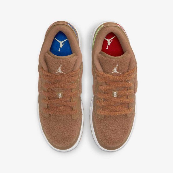 Nike Air Jordan 1 Low Tops Sko Barn Brune Rosa Rød Blå