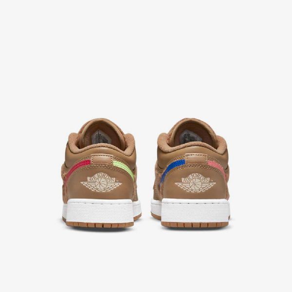 Nike Air Jordan 1 Low Tops Sko Barn Brune Rosa Rød Blå