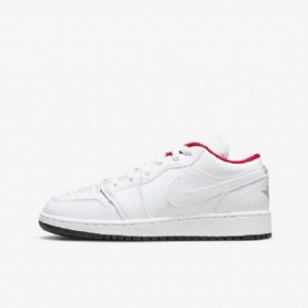 Nike Air Jordan 1 Low Tops Sko Barn Hvite Rød Blå Svarte