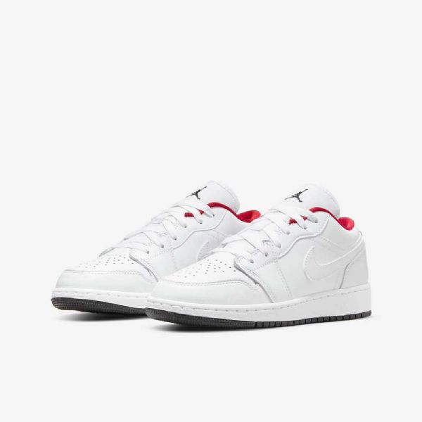 Nike Air Jordan 1 Low Tops Sko Barn Hvite Rød Blå Svarte
