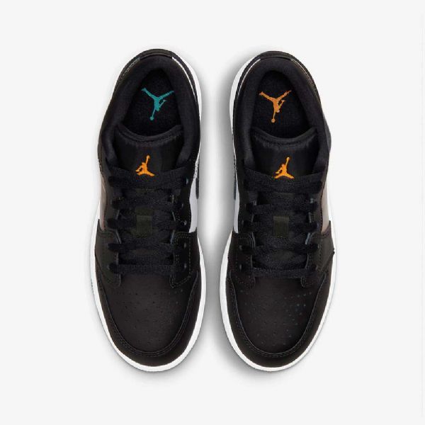 Nike Air Jordan 1 Low Tops Sko Barn Svarte Mørke