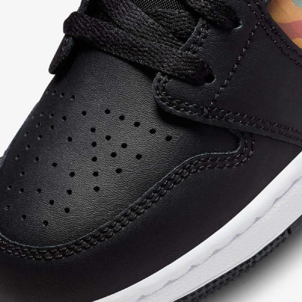 Nike Air Jordan 1 Low Tops Sko Barn Svarte Mørke