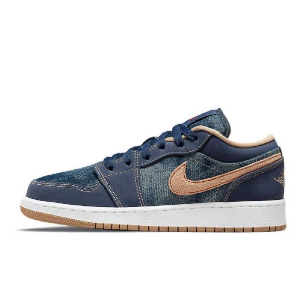 Nike Air Jordan 1 Low Tops Sko Dame Blå