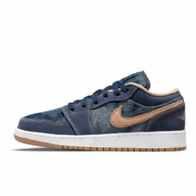Nike Air Jordan 1 Low Tops Sko Dame Blå