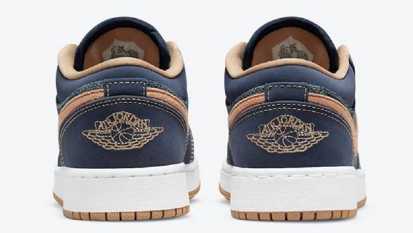 Nike Air Jordan 1 Low Tops Sko Dame Blå