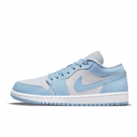 Nike Air Jordan 1 Low Tops Sko Dame Blå Grå