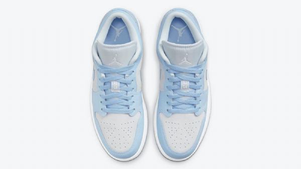 Nike Air Jordan 1 Low Tops Sko Dame Blå Grå