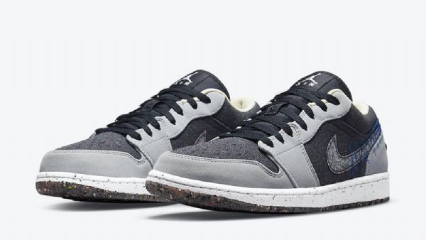 Nike Air Jordan 1 Low Tops Sko Dame Grå Svarte