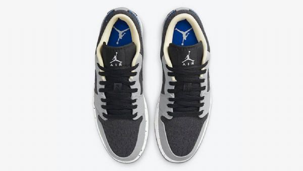Nike Air Jordan 1 Low Tops Sko Dame Grå Svarte