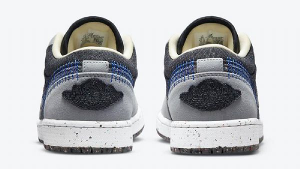 Nike Air Jordan 1 Low Tops Sko Dame Grå Svarte