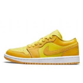 Nike Air Jordan 1 Low Tops Sko Dame Gul