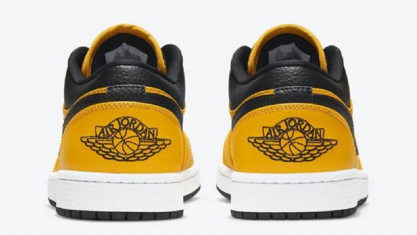 Nike Air Jordan 1 Low Tops Sko Dame Gul Svarte