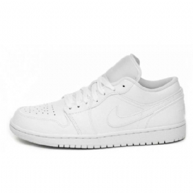 Nike Air Jordan 1 Low Tops Sko Dame Hvite