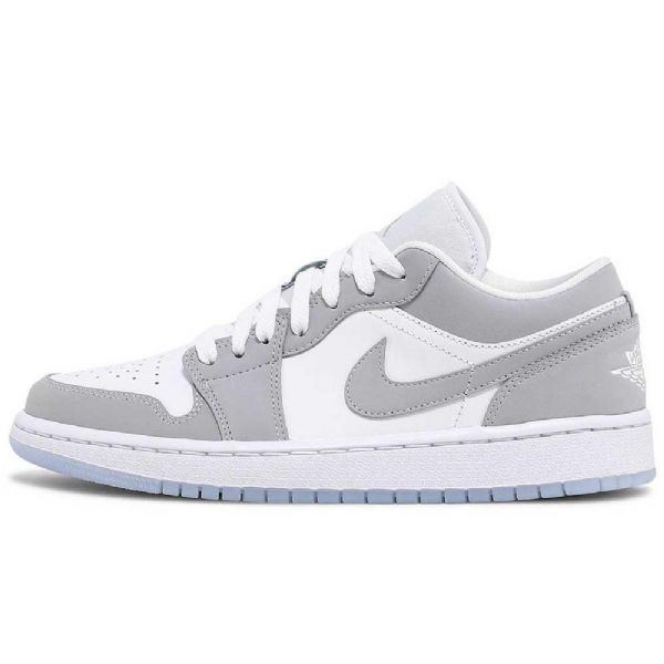 Nike Air Jordan 1 Low Tops Sko Dame Hvite Grå