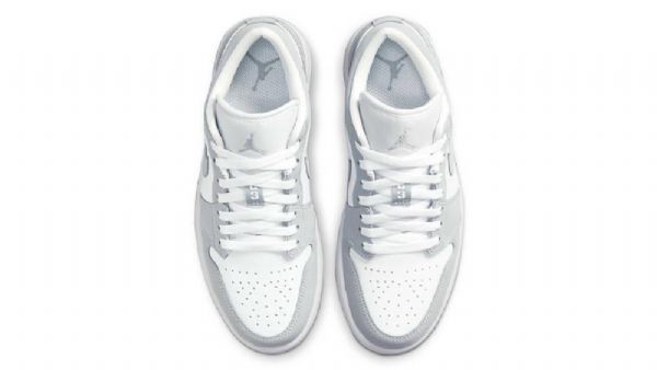 Nike Air Jordan 1 Low Tops Sko Dame Hvite Grå
