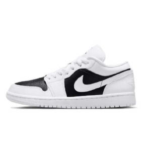 Nike Air Jordan 1 Low Tops Sko Dame Hvite Svarte