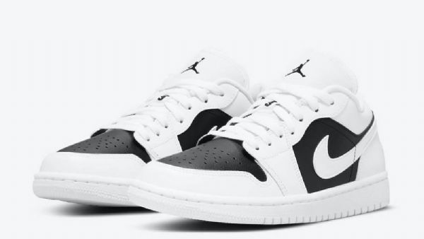 Nike Air Jordan 1 Low Tops Sko Dame Hvite Svarte