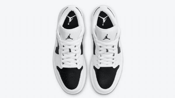 Nike Air Jordan 1 Low Tops Sko Dame Hvite Svarte