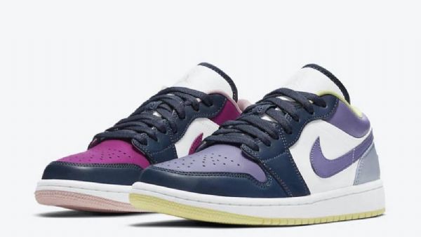 Nike Air Jordan 1 Low Tops Sko Dame Lilla