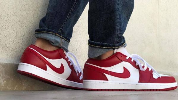 Nike Air Jordan 1 Low Tops Sko Dame Rød