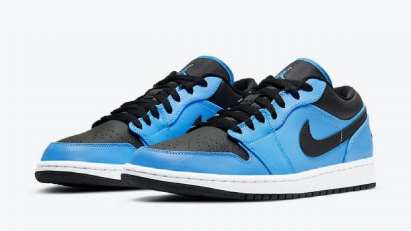 Nike Air Jordan 1 Low Tops Sko Dame Svarte Blå
