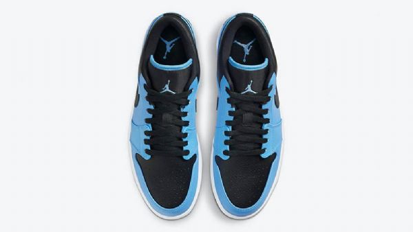 Nike Air Jordan 1 Low Tops Sko Dame Svarte Blå