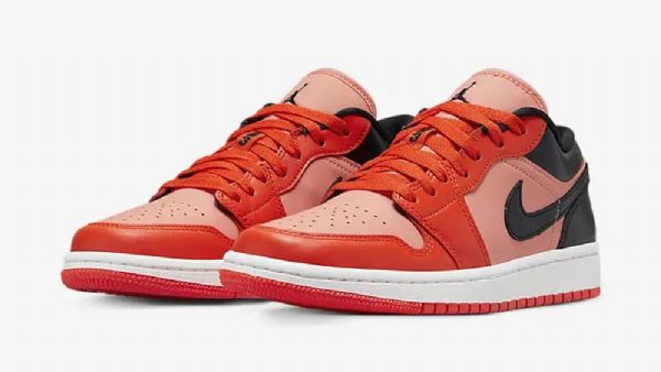 Nike Air Jordan 1 Low Tops Sko Dame Svarte Oransje