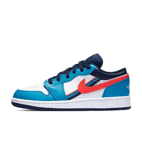 Nike Air Jordan 1 Low Tops Sko Herre Blå Rød